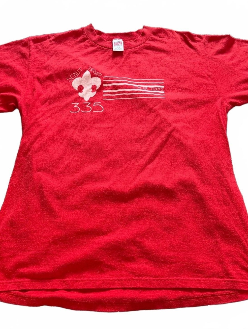 Vintage Scout Troop 335 Tyler Texas Red Graphic T-Shirt Soffe Shirts XL
